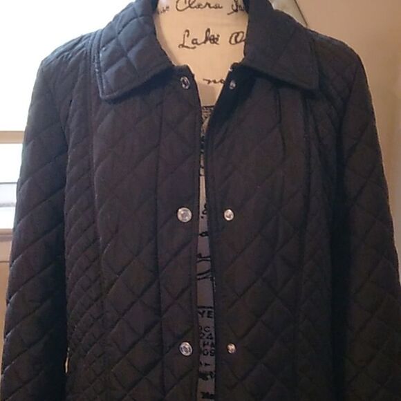CALVIN KLEIN BLACK QUILTED JACKET SIZE LARGE - Picture 9 of 12